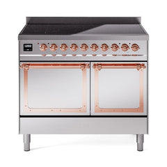 ILVE UNDI406QNMPSSP Nostalgie II Noblesse 40 inch Induction Range (Solid Door, Stainless Steel, Copper)