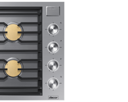 30" Gas Cooktop, Silver Stainless Steel, Natural Gas