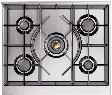 Nostalgie II 30 Inch Dual Fuel Natural Gas Freestanding Range in RAL Custom Color with Chrome Trim