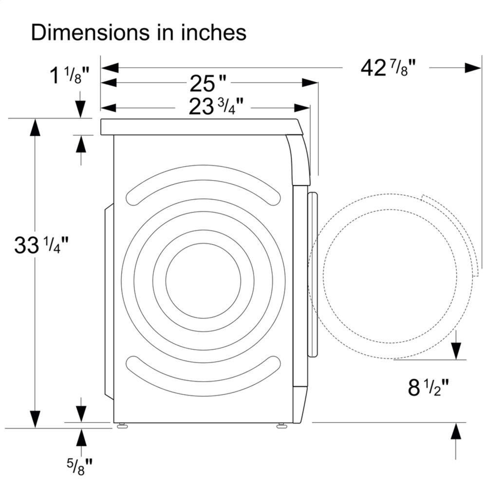 800 Series Cond. Dryer - 208/240V, Cap. 4.0 cu.ft., 15 Cyc.,63 dBA, SS Drum, Chr. Rev./Door Int. Light, ENERGY STAR