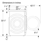 800 Series Cond. Dryer - 208/240V, Cap. 4.0 cu.ft., 15 Cyc.,63 dBA, SS Drum, Chr. Rev./Door Int. Light, ENERGY STAR