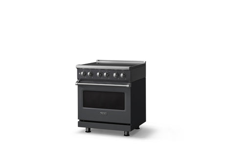 30"W. Induction Range (Finish: Cast Black, Trim: Polished Chrome)