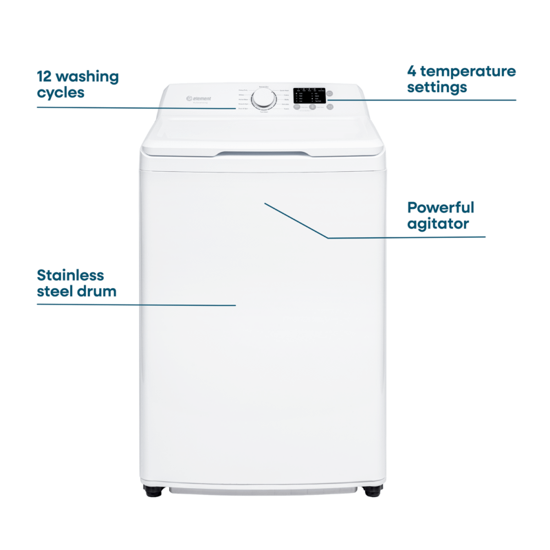 Element 3.9 cu. ft. Top Load Washer with Agitator - White (ENTW3925EW)