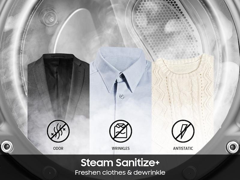 7.5 cu. ft. Smart Electric Dryer with Steam Sanitize+ and Sensor Dry in Ivory