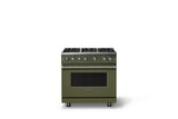 36"W. Sealed Burner Gas Range (Burner: 6b, Finish: Martini, Trim: Polished Chrome, Fuel: Propane)