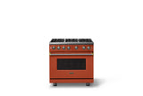 36"W. Sealed Burner Gas Range (Burner: 6b, Finish: Spiced Cider, Trim: Brushed Brass, Fuel: Propane)