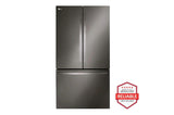 36" Wide, 27 cu ft. 3 Door French Door, C/Depth Refrigerator with Internal Water Dispenser, PrintProof Black Stainless Steel