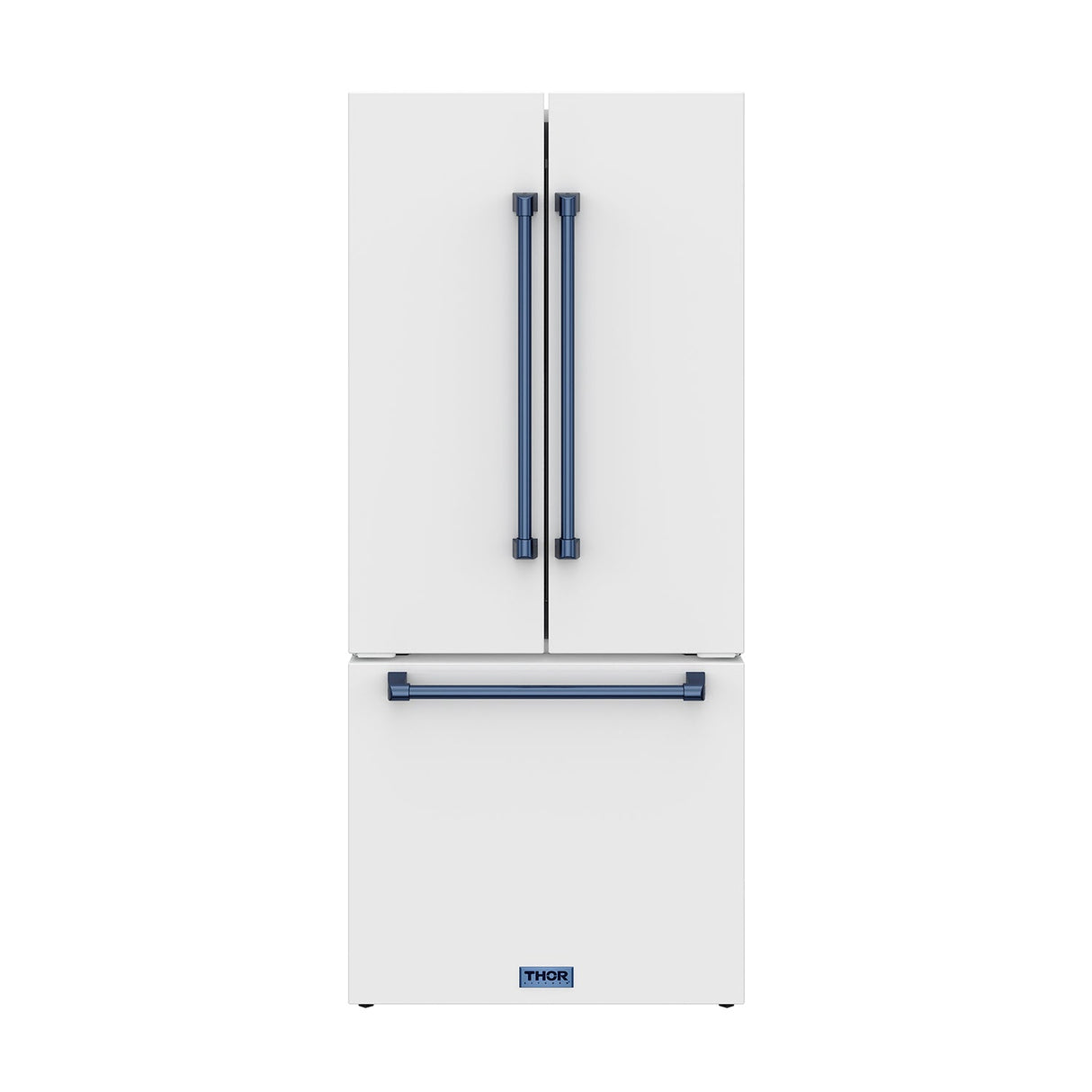 30 Inch French Door Counter Depth Refrigerator With Ice Maker - White/blue  Gordon Ramsay Series