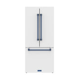 30 Inch French Door Counter Depth Refrigerator With Ice Maker - White/blue  Gordon Ramsay Series