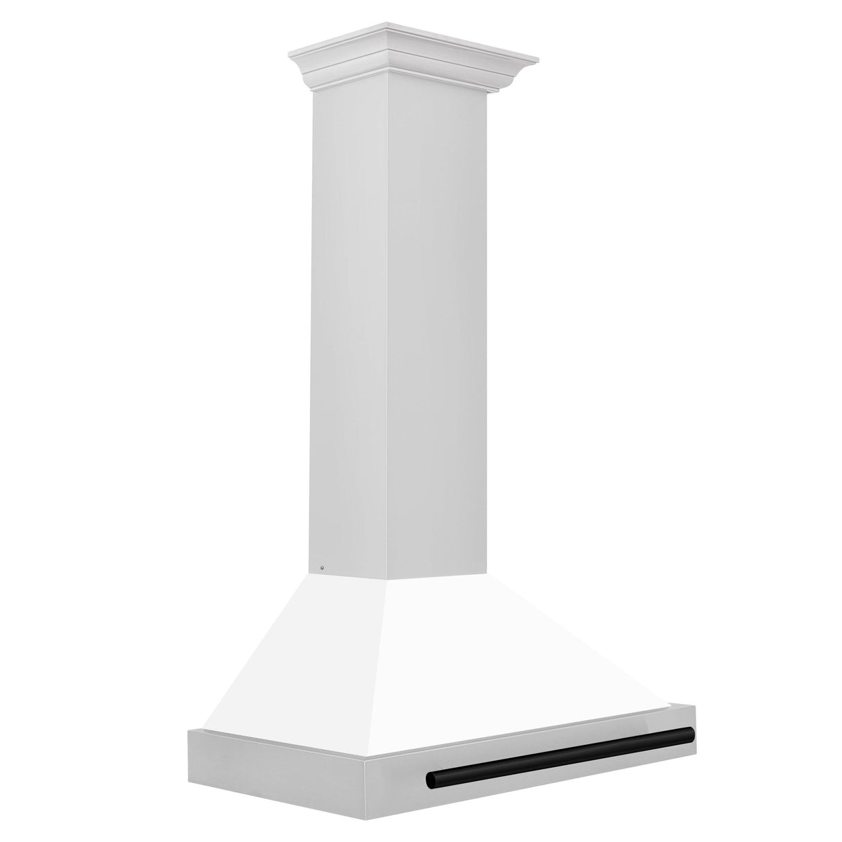 ZLINE 30 in. Autograph Edition Convertible Stainless Steel Range Hood with White Matte Shell and Champagne Bronze Accents (KB4STZ-WM30-CB) [Color: Matte Black]