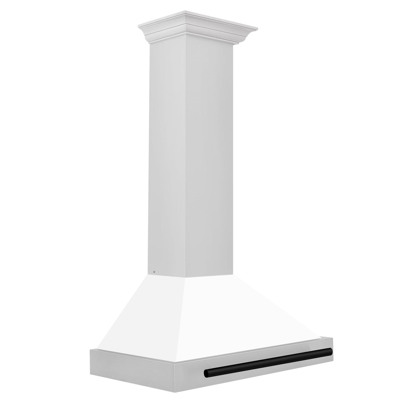 ZLINE 30 in. Autograph Edition Convertible Stainless Steel Range Hood with White Matte Shell and Champagne Bronze Accents (KB4STZ-WM30-CB) [Color: Matte Black]