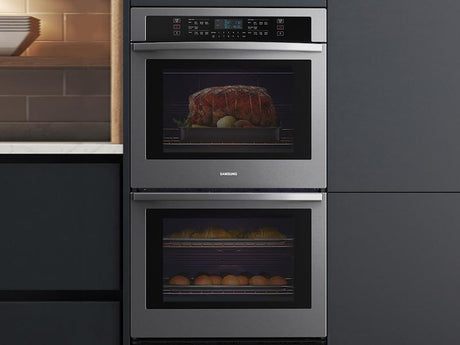 30" Double Wall Oven in Black Stainless Steel