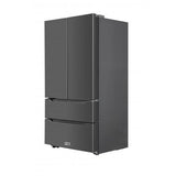 Thor Kitchen - 22.5 Cu. Ft. 4-door French Door Refrigerator With Recessed Handle In Black Stainless Steel, Counter Depth