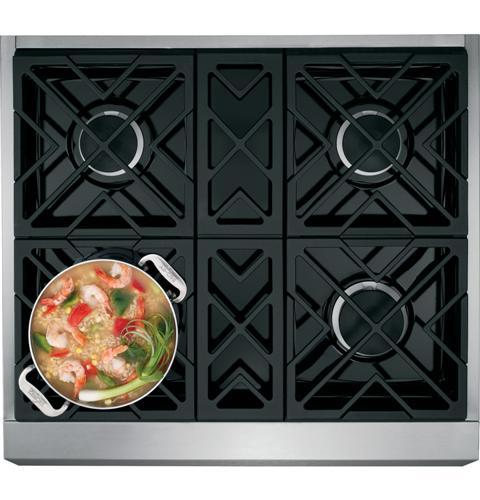 GE Monogram® 30" Dual-Fuel Professional Range with 4 Burners (Liquid Propane)