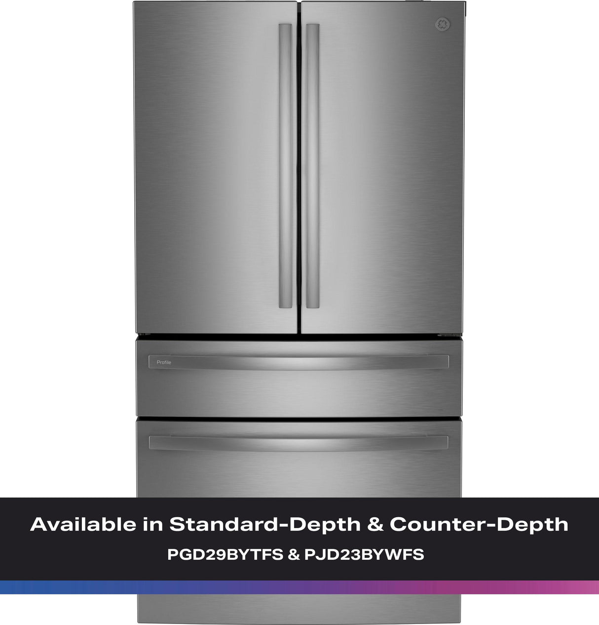 GE Profile™ ENERGY STAR® 23.3 Cu. Ft. Smart Counter-Depth Fingerprint Resistant 4-Door French-Door Refrigerator with Door In Door