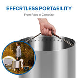 Timberwolf Smokeless Fire Pit 22-inch, Stainless Steel , Wood, Stainless Steel