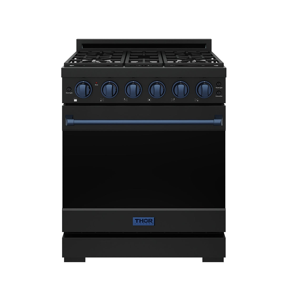 30 Inch Professional Gas With Precision Knob Control In Black/blue