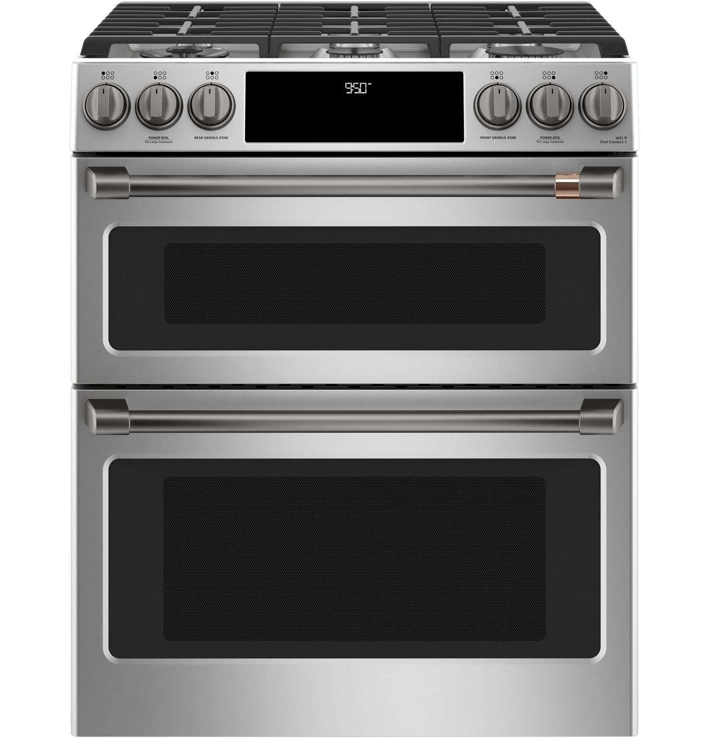 Café 30" Smart Slide-In, Front-Control, Dual-Fuel, Double-Oven Range with Convection