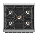 Forno Capriasca 30-Inch Freestanding Gas Range, 4 Burners, True Convection Oven