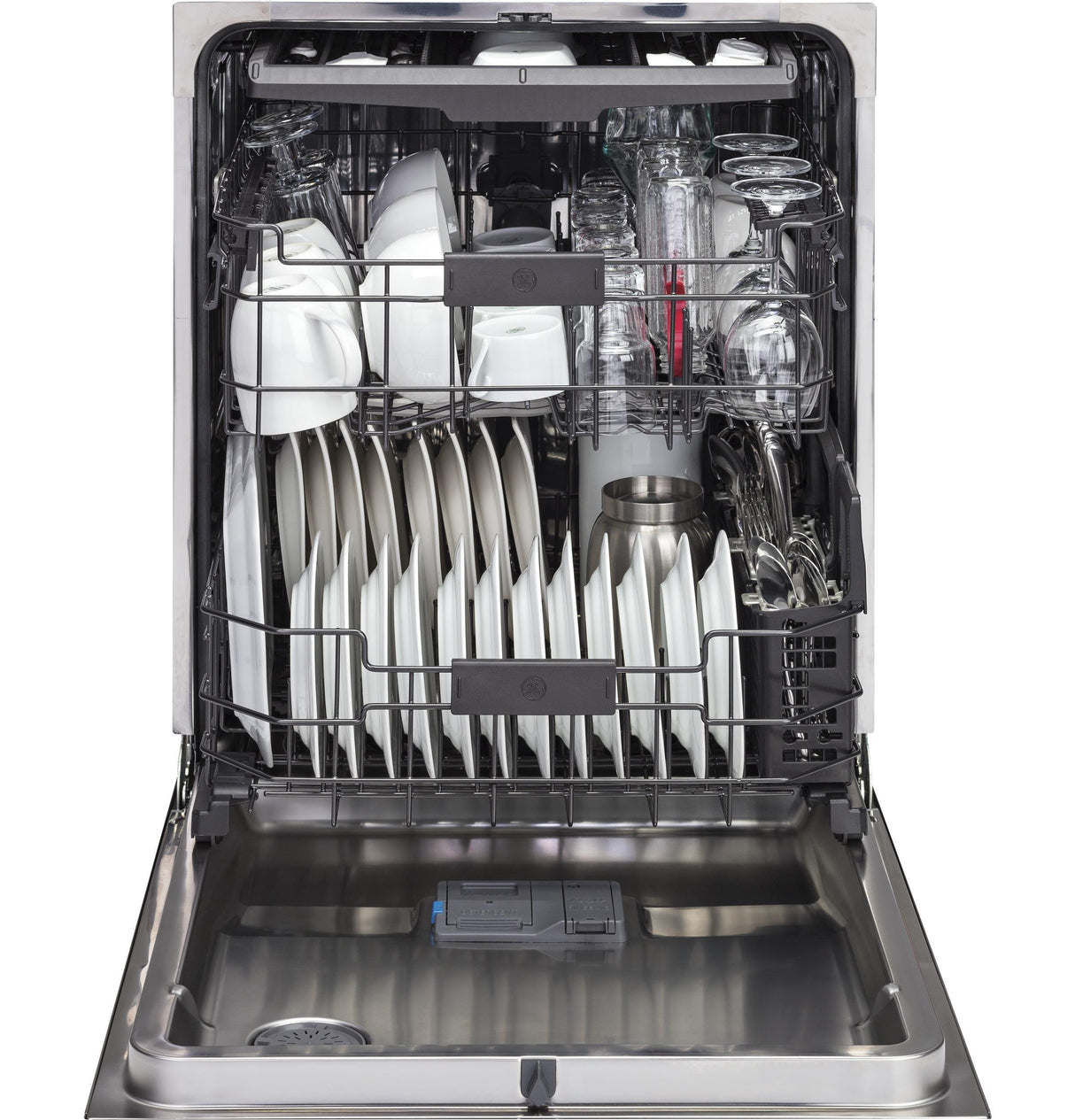 GE® Stainless Steel Interior Dishwasher with Hidden Controls