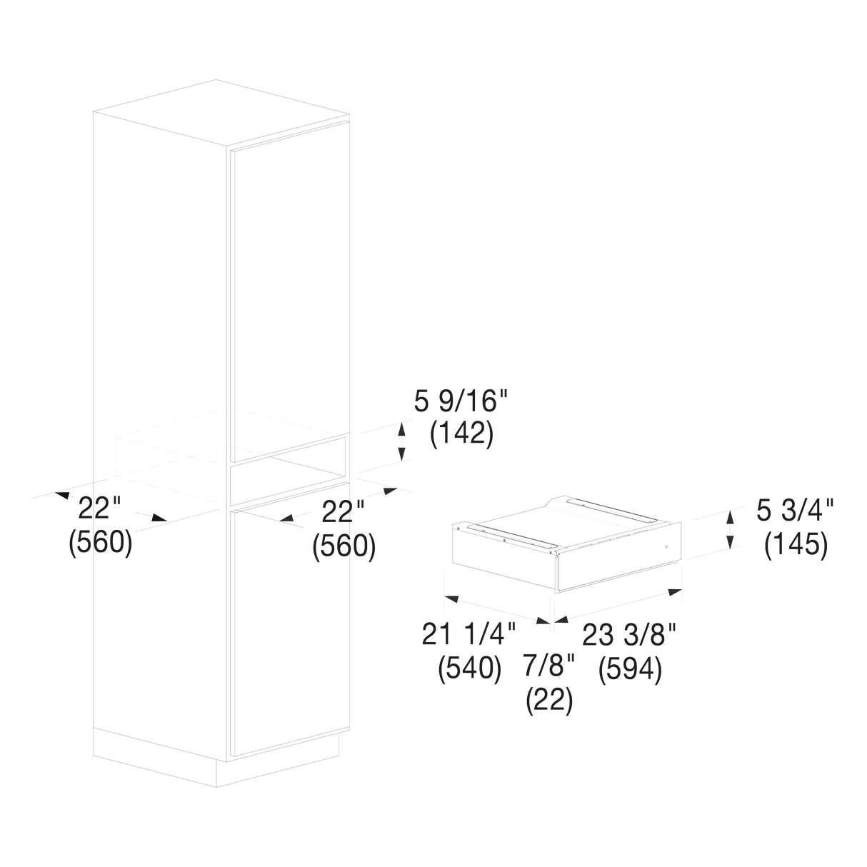 24" WARMING DRAWER