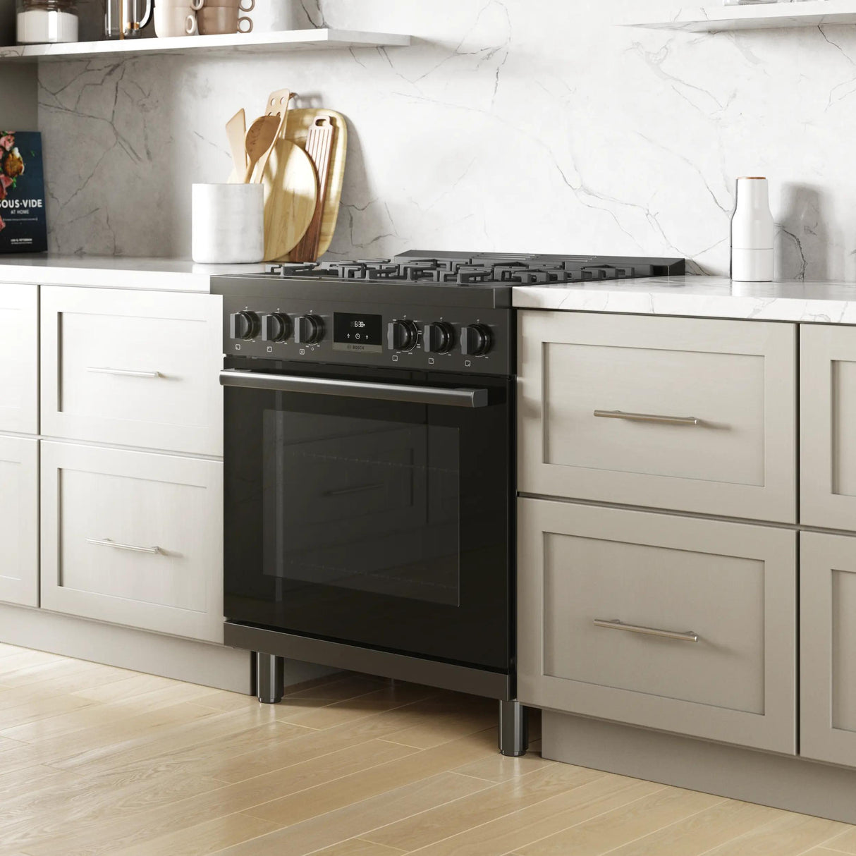 800 Series Dual Fuel Freestanding Range 30" Black Stainless Steel