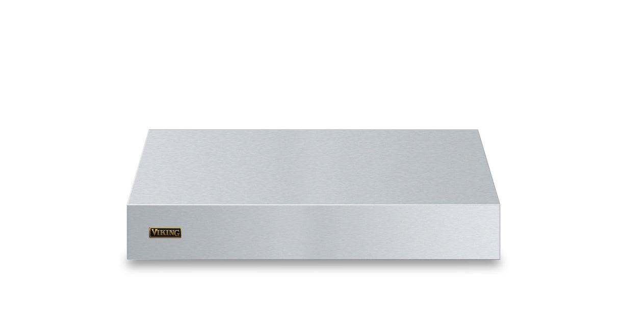 36"W. 12"H. Wall Hood + Ventilator (Finish: Stainless Steel, Trim: Brushed Brass)