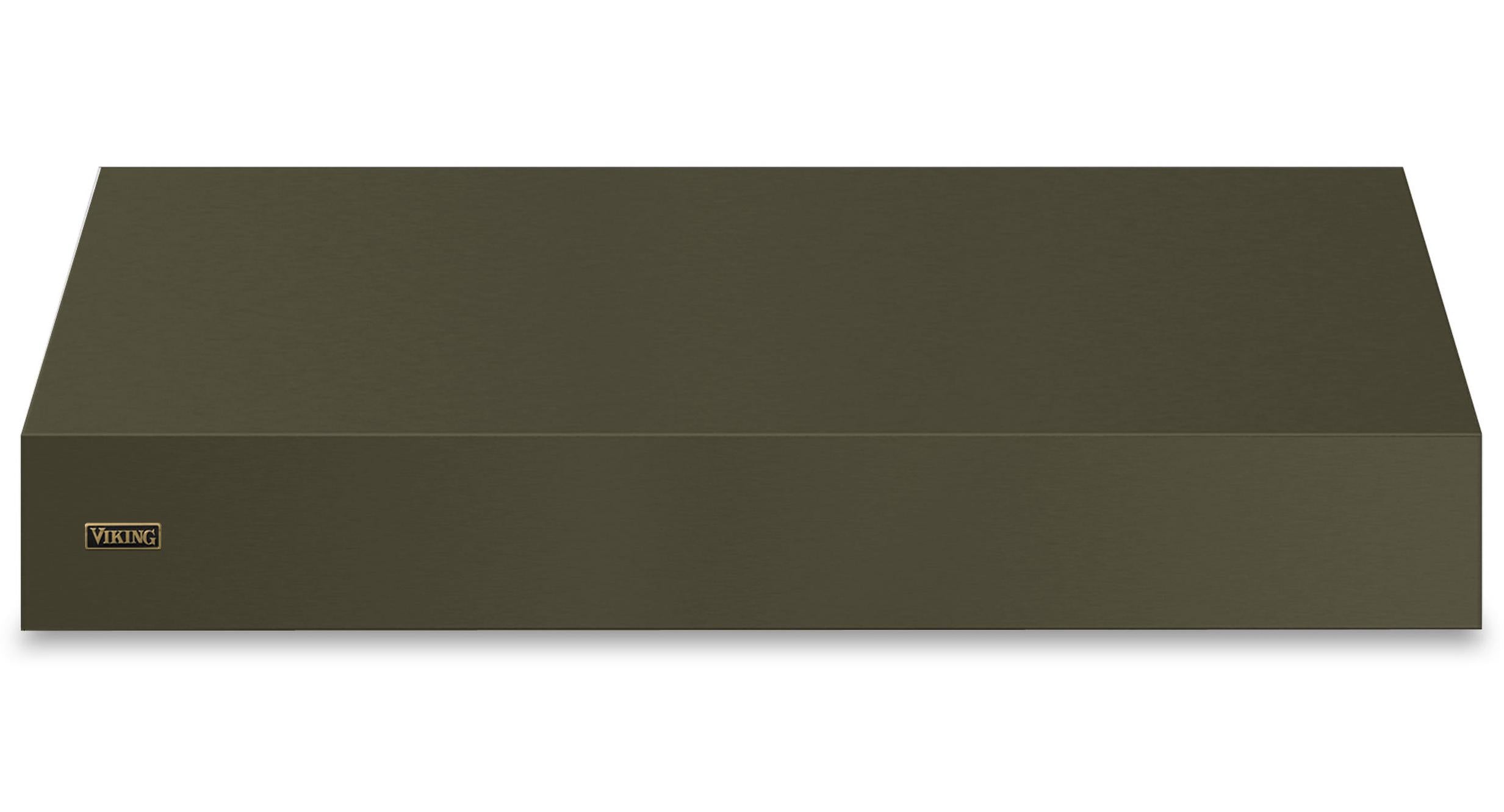 60"W. 18"H. Wall Hood (Finish: Martini, Trim: Brushed Brass)