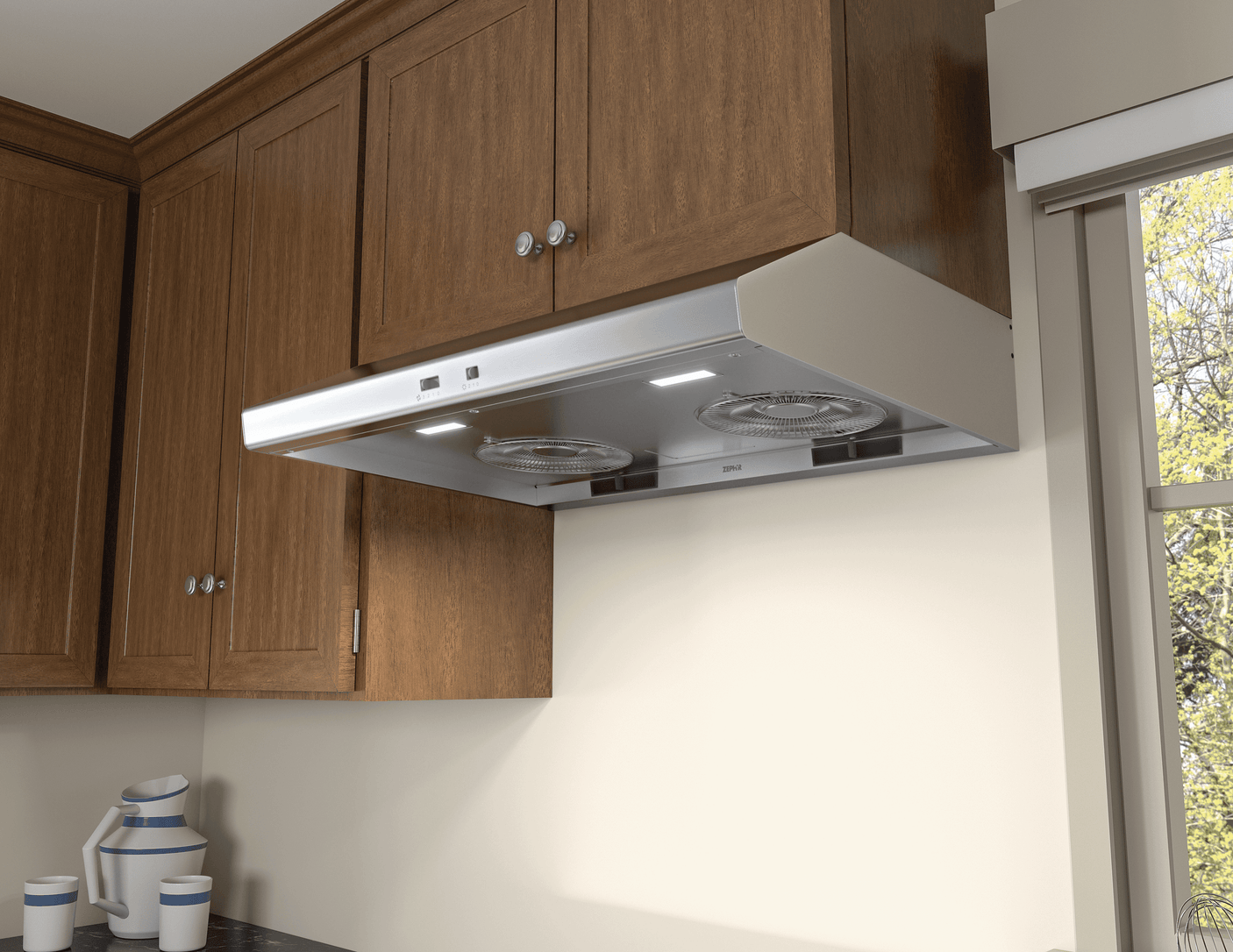 Cyclone, Under Cabinet, 36", White, 600 CFM