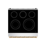 30 Inch Professional Electric Range With Precision Knob Control In Stainless Steel and Bronze  Gordon Ramsay Series