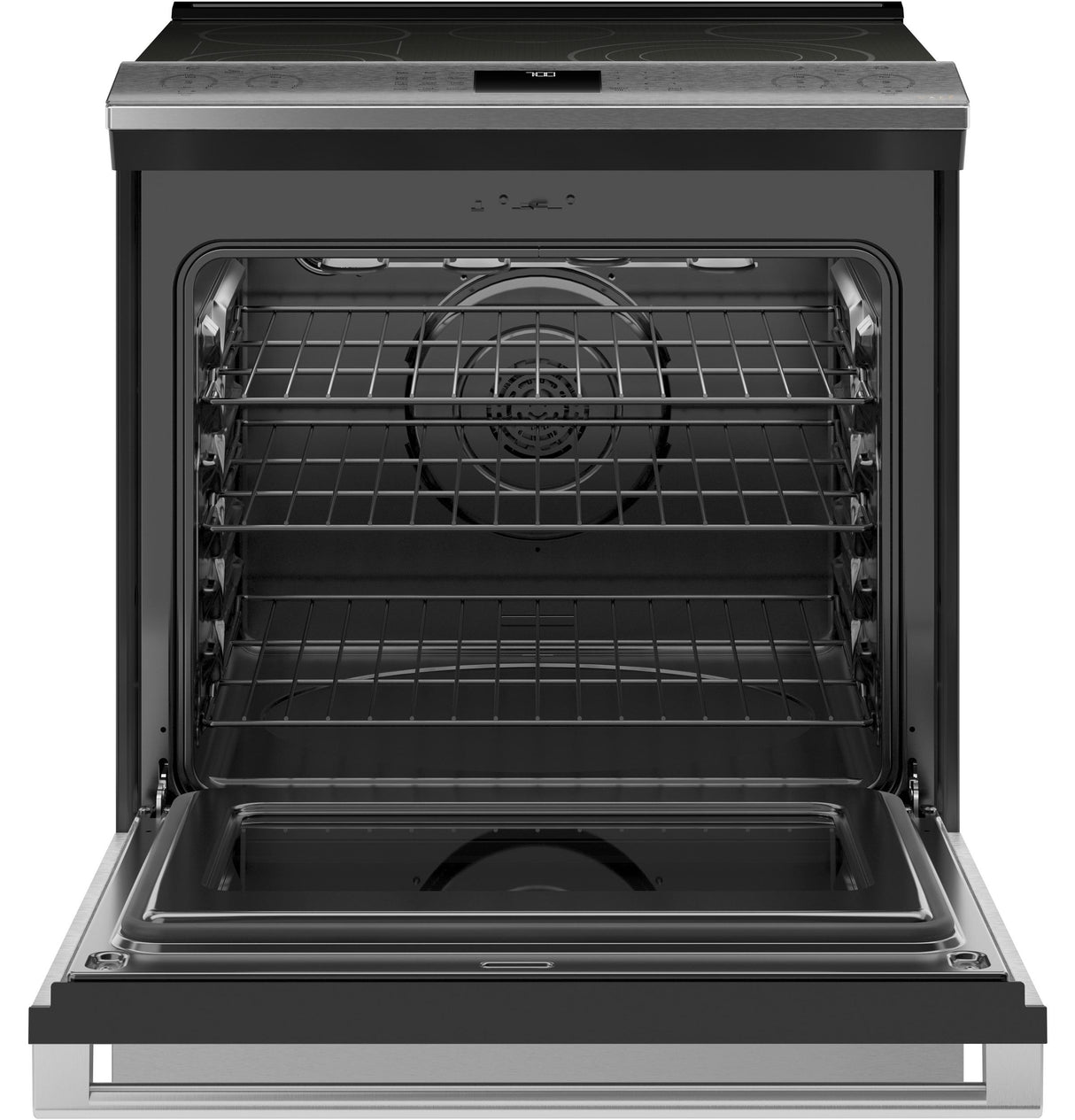 Café™ 30" Smart Slide-In, Front-Control, Radiant and Convection Range in Platinum Glass