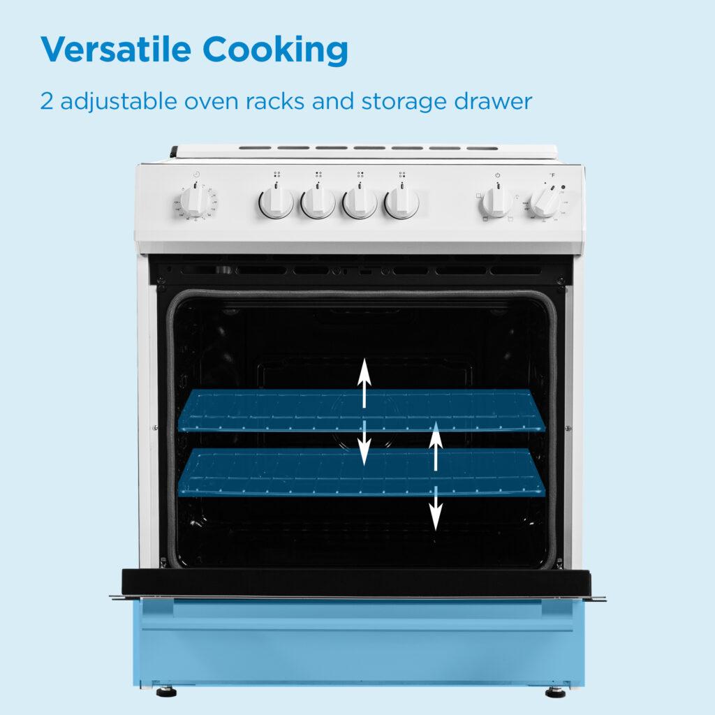 Danby 30 Slide in Smooth Top Electric Range with Knob Controls in White
