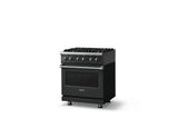30"W. Dual Fuel Range (Finish: Antique Bronze, Trim: Polished Chrome, Fuel: Natural Gas)