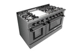48 Inch Professional Gas Range In Black Stainless Steel
