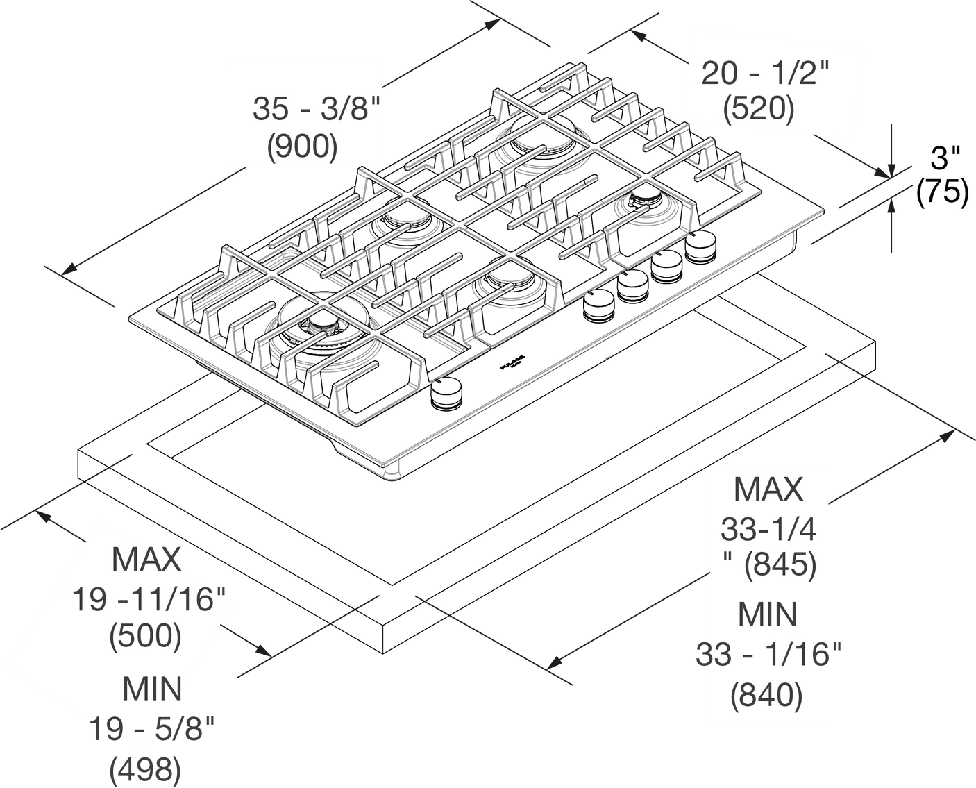 36" GAS COOKTOP