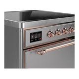 ILVE UMIB30QNR3SSP Majestic III 30 inch Induction Range with 4 Elements, 4 cu. ft. Oven Capacity (Solid Door, Stainless Steel, Copper)