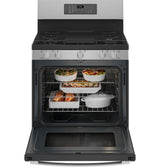 GE Profile™ 30" Free-Standing Self Clean Dual-Fuel Fingerprint Resistant Range with Storage Drawer