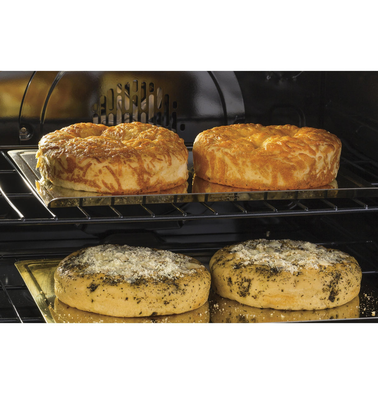 GE Café Series 30" Slide-In Front Control Gas Double Oven with Convection Range