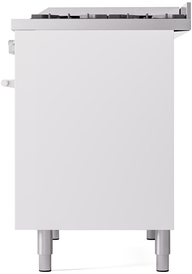 Professional Plus II 40 Inch Dual Fuel Liquid Propane Freestanding Range in White with Trim