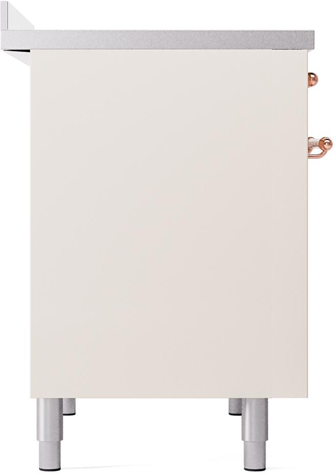 Nostalgie II 40 Inch Electric Freestanding Range in Antique White with Copper Trim