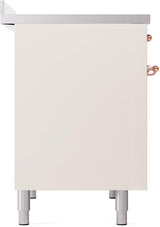 Nostalgie II 40 Inch Electric Freestanding Range in Antique White with Copper Trim