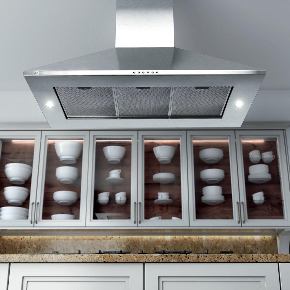600 CFM 36" Italian Made Island Hood Stainless