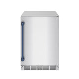 Gordon Ramsay Collection 24 Inch Outdoor Undercounter Beverage Cooler In Stainless Steel/blue