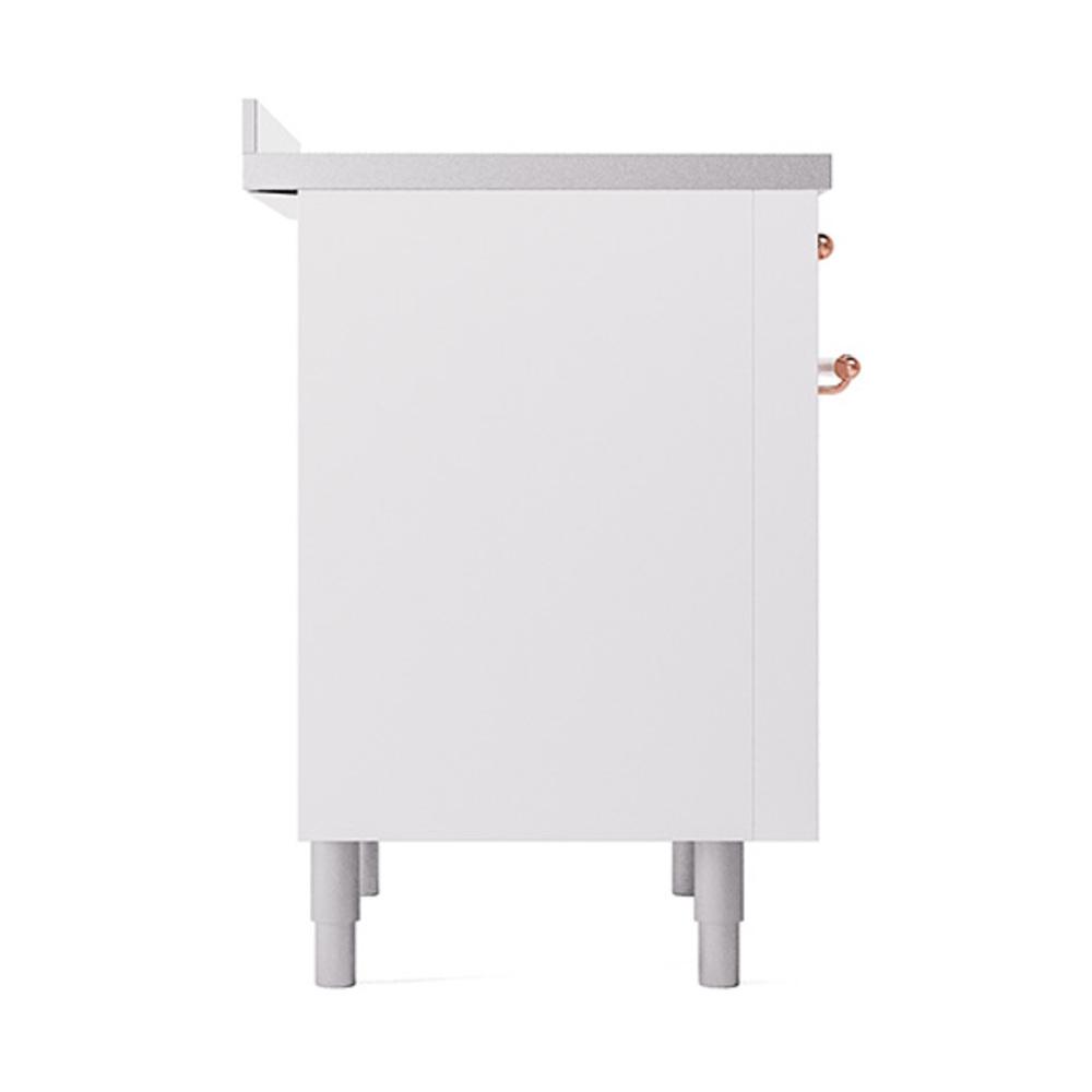 ILVE UNI366QNMPWHP Nostalgie II Noblesse 36 inch Induction Range (Solid Door, White, Copper)
