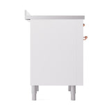 ILVE UNI366QNMPWHP Nostalgie II Noblesse 36 inch Induction Range (Solid Door, White, Copper)