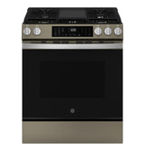 GE® 30" Slide-In Front-Control Convection Gas Range with No Preheat Air Fry and EasyWash™ Oven Tray