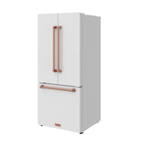 30 Inch French Door Counter Depth Refrigerator With Ice Maker - White/rose Gold  Gordon Ramsay Series
