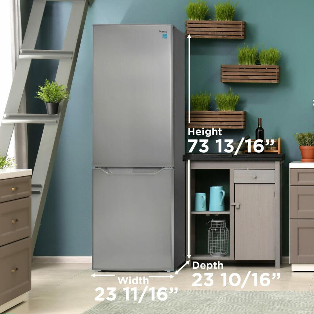 Danby 10.3 cu. ft. Bottom Mount Apartment Size Fridge in Stainless Steel Look