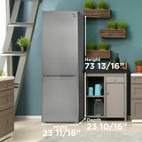 Danby 10.3 cu. ft. Bottom Mount Apartment Size Fridge in Stainless Steel Look