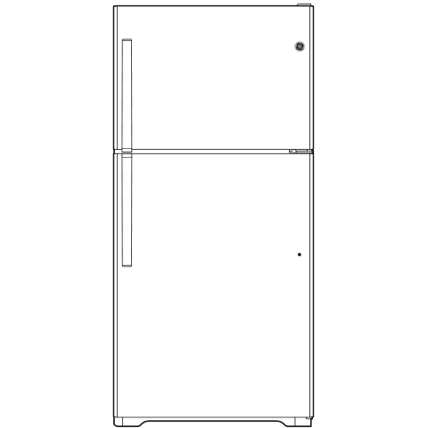 GE® ENERGY STAR® 21.9 Cu. Ft. Top-Freezer Refrigerator